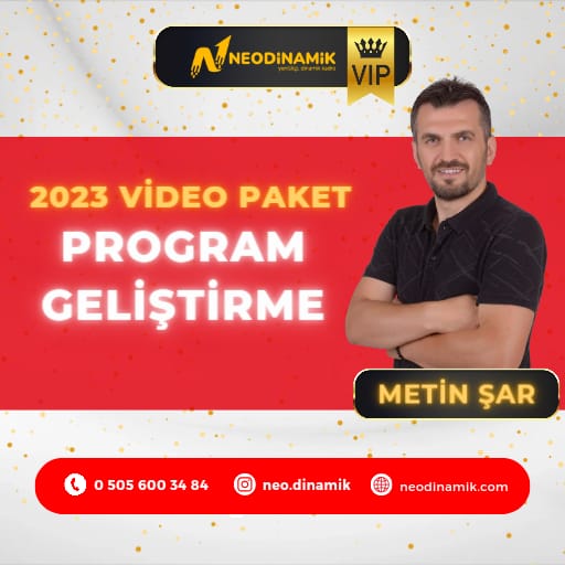 2023 VIP Program Geliştirme VİDEO DERS PAKETİ