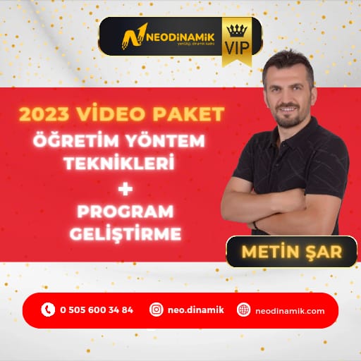2023 VIP Öğretim Yöntem ve Teknikleri + Program Geliştirme VİDEO DERS PAKETİ