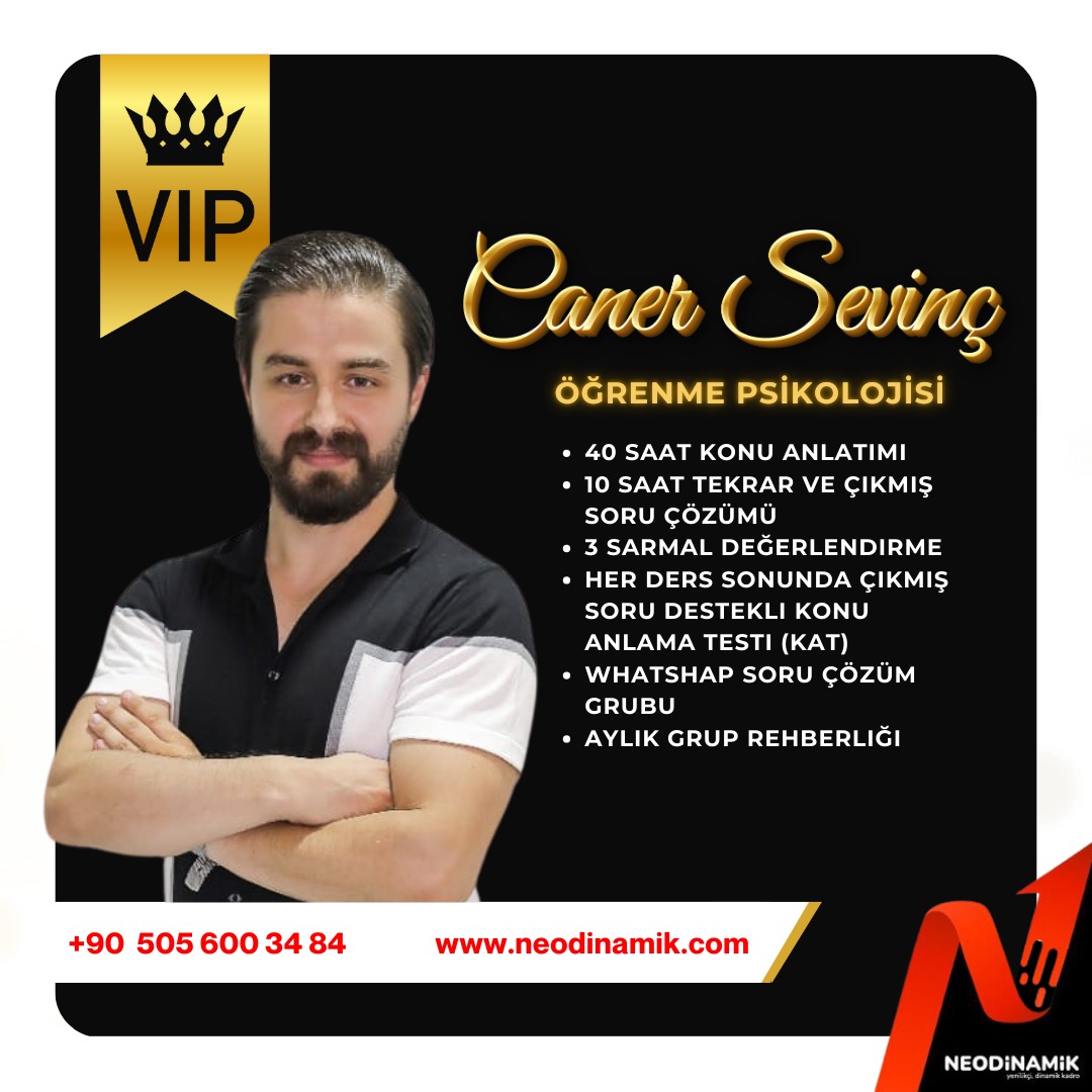 2025 CANER SEVİNÇ İLE VİP ÖĞRENME PSİKOLOJİSİ